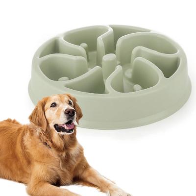 China Stocked Non-Toxic Prevent Wedge Dog Bowl Slow Feeder Slow Eating Pet Bowl for sale