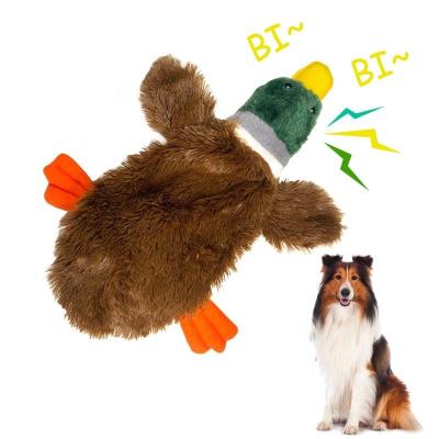 China Stocked Stuffing Wild Duck Free Interactive Squeaky Dog Puppy Soft Plush Toys for sale