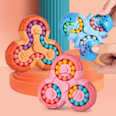 China Hot Selling Decompression Spinning Magic Bean Fidget Spinner Toy Magic Cube For Kids Adults for sale