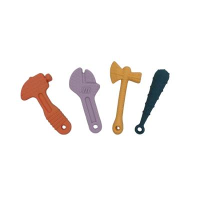 China 2022 New Arrival Soft Toy Silicone BPA Free Hammer Wrench Shape Baby Chew Toys Molar Baby Teether Bpa Free for sale