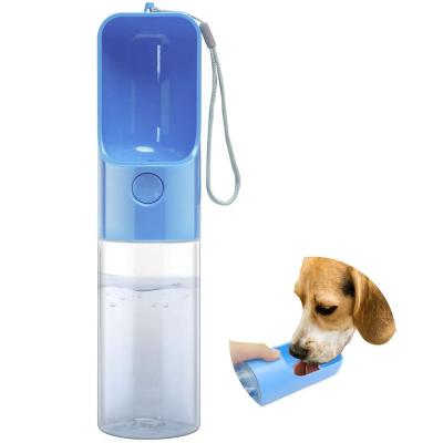 China 2021 450ml Dog Water Bottle Non-automatic Popular Plastic Portable Outdoor Pet Water Drinking Bottle for sale