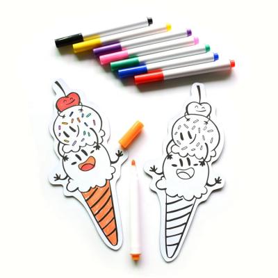 China Rubber Magnet Ice Cream Children's Color Filling Magnetic Toys Personality DIY Toys Coloring Magnetic Toys for sale