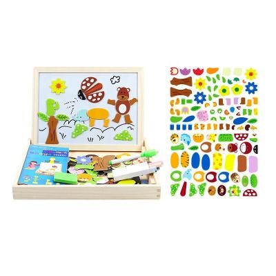 China Study animal puzzle, wooden three-dimensional magnetic puzzles, children's intelligence development for sale