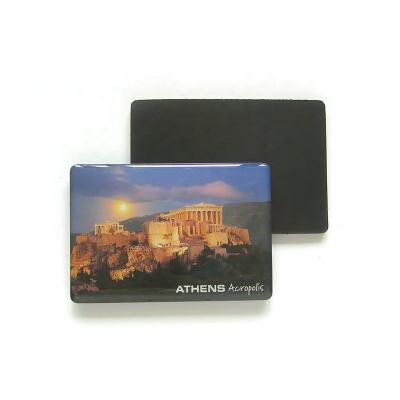 China Factory Promotion Athens Acropolis Rhodes Fridge Sticker Epoxy Resin Souvenir Fridge Magnet Custom Tourist Fridge Magnet for sale