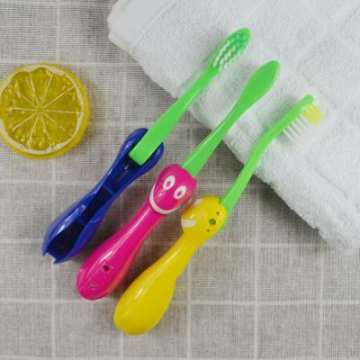 China Disposable Kids Folding Toothbrush For Travel With Soft Bristle for sale