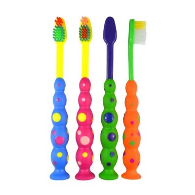 China Kids Disposable Soft Rubber Toothbrush With Suction for sale