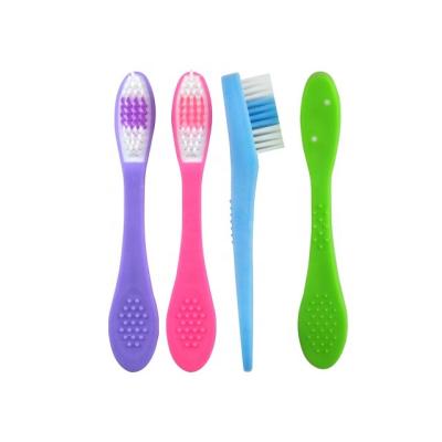 China Disposable Blue Handle Jail Toothbrush Travel Pocket Super Soft Brush for sale