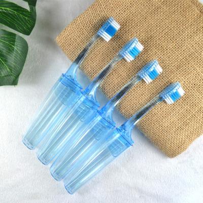 China Foldable Blue Transparent Cheap Foldable Toothbrush for sale