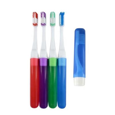 China Travel Disposable Folding Disposable Adult Toothbrush With Tube for sale