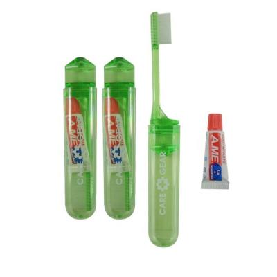 China Disposable travel toothbrush with toothpaste set for sale