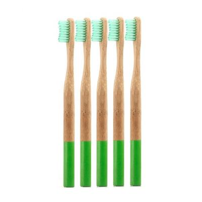 China Disposable Custom Logo Paint Handle Wooden Toothbrush Bamboo for sale