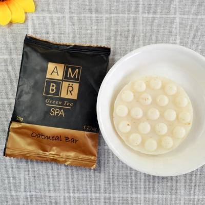 China 35g Oatmeal Massage Soap For Spa Round for sale