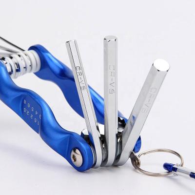 China Multifunctional CRV Hand Household Repair Tools 7pcs Folding Hex Key for sale