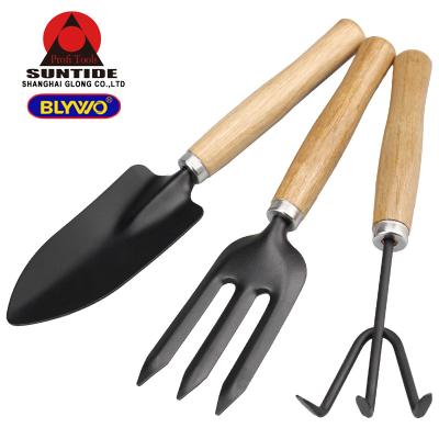 China Steel Bonsai 3 Pieces Tool Kit Of Garden Tools Shovel Set for sale