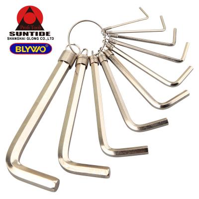 China Heat-Treat 10 in 1 Allen Wrench 10pcs/set 1.5mm-10mm Combination Hex Wrench Repair Tool Kit for sale