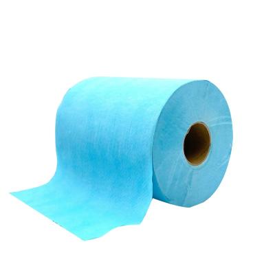 China Recycled Pulp Wolesale Good Quality 1ply Color Cheap Blue Hand Roll Towel for sale