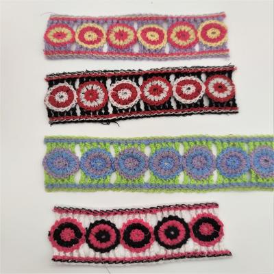 China Wholesale Crochet 3D Embroidery Cotton Bridal Ribbon Lace And Trims For Sewing for sale