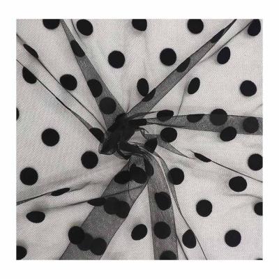 China Polka Dot Breathable Mesh Fabric For Colorful Net Girl Dress Newest Goods Anti-Static Ready Design for sale