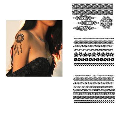 China Temporary Sticker Henna Tattoo Sticker Temporary Black Henna Hand Tattoo OEM Beauty Sticker for sale