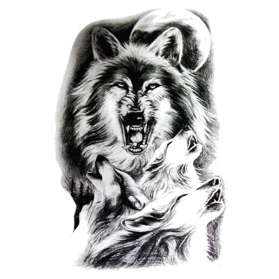 China Lion Arm Tattoo Stickers Temporary Temporary Customized Black Animal Temporary Tattoos for sale