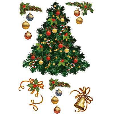 China Temporary Water Transfer Stickers Colorful Christmas Tree Christmas Tree Tattoo Sticker for sale