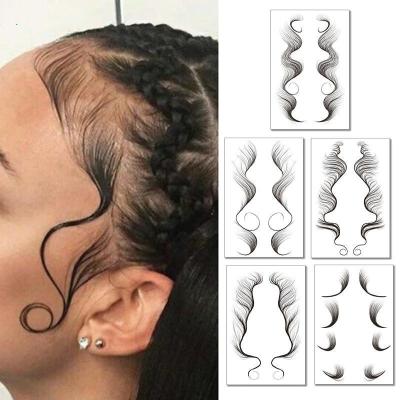 China New Custom Temporary Waterproof Temporary Baby Hair Tattoo Sticker For Women for sale