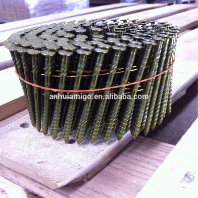 China Steel (2-1/4 x 0.099) 2.5x57mm Screw Coil Nails for Fabricating Wooden Pallets for sale