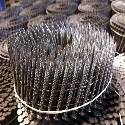 China Nailer Gun Ring Wire Coil Nails in Bright/Electric Galv. coating, diamond/blunt point for sale