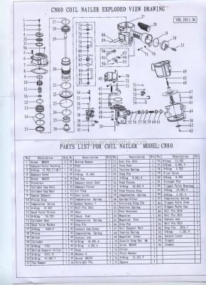 China Clavos De 2 1/2 de clavadoras neumaticas CN80 Para