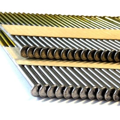 China 34 Degree D Flat Head Paper Strip Framing Nails for sale