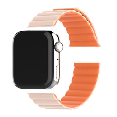 China LEWO New Arrival Waterproof Silicone Magnetic Belt Watch Strap Skin-friendly Magnetic Band For Apple Watch Ultra Se 8 7 6 5 4 for sale