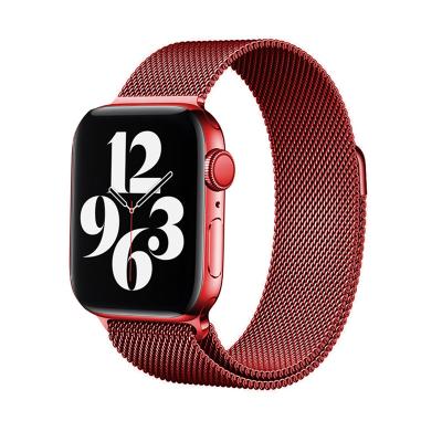 China LEWO Correas Para Stainless Steel Loop Metal Milanese Watch Band For Apple Watch Series Ultra 8 7 6 Se 49 44 40 42 38 41 45mm for sale