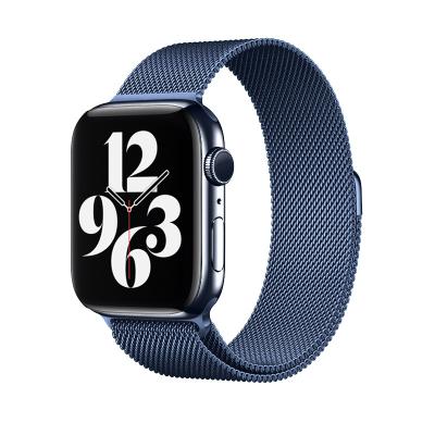 China LEWO Stainless Steel Armband Wrist Magnetic Loop Milanese Strap For Apple Watch Series Ultra 8 7 6 Se 49 44 40 42 38 41 45mm for sale