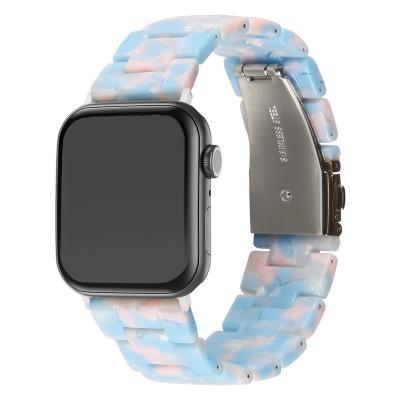 China LEWO Multicolor Silicone Strap Woman Charm Strap Resin Watch Band For Apple Watch Series Ultra 8 7 6 Se 49 44 40 42 38 41 45mm for sale