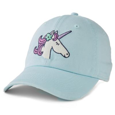 China Good Quality Casual Hats Kids Class 6 Panel Baseball Caps Unicorn Embroidery Cap Hat for sale