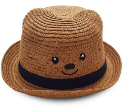 China Fashion Fashion Straw Children Cap Hat Sun Print Kids Hats With Custom Design for sale