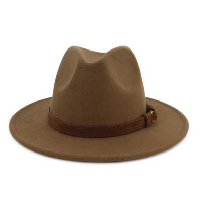 China Wholesale Character Winter Wool Men's Fedora Hats With RibbonFor for sale