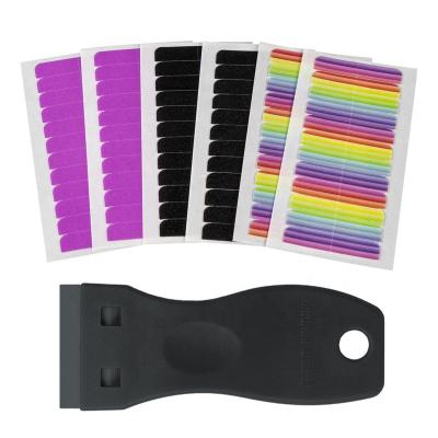 China Ergonomic handle & Safer Design Hair Extension Tape 60pcs Tabs Double Sided Extension Tapes For Replacement With Plastic Tape Remover Razor Blade Scraper for sale