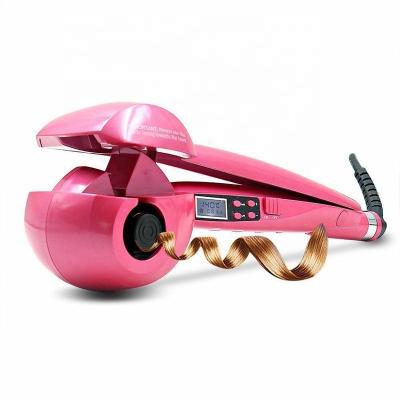 China Adjustable Heat Settings and Automatic Interrupt LCD Display Pro Wave Ceramic Hair Salon Automatic Hair Curling Roller Roller Curling Machine Rotating Hair Curler for sale