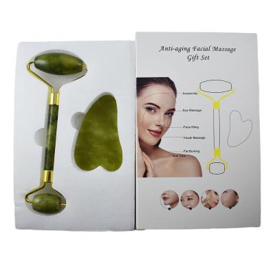 China High Quality Durable Anti Aging Gua Sha Anti-Wrinkle Kit Custom Jade Roller Whitening for sale