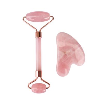 China High Face Lift Performance Reduce Wrinkles And Anti Aging Eye Wrinkle Jade Roller Kit Pink for sale