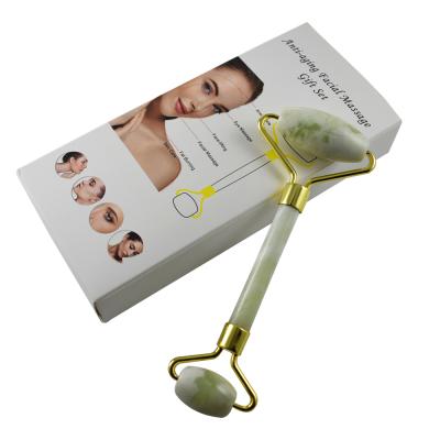 China Face Lift natural Relax facial anti-aging set face facial massager jade roller for sale