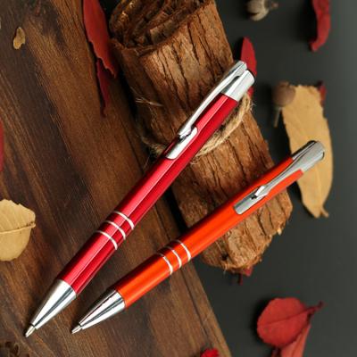 China Promotional Pen New Design Custom Logo Printed Metal Pen Red Metal Pen Promotional Ball for sale