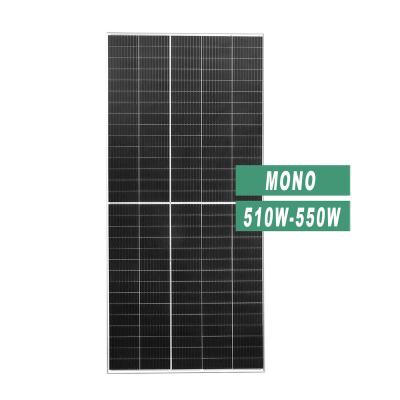 China Home Solar Generation Large Power Panel 510W-550W Mono Solar Panel Paneles Solares China for sale