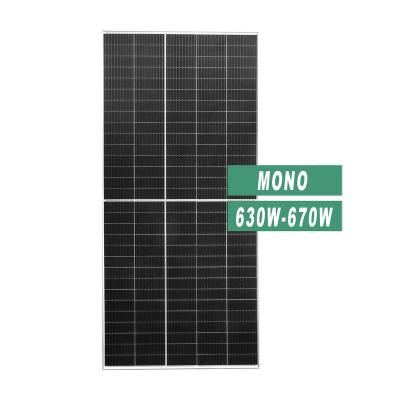 China 630W-670W Solar Panel Universal 132 Generation Portable Solar PV Roof Solar Photovoltaic Panels for sale