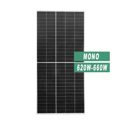 China Original 132 Generation High Efficiency Module Solar Panel Half Cells 620w 660w Mono Solar Photovoltaic Home Solar Panels for sale