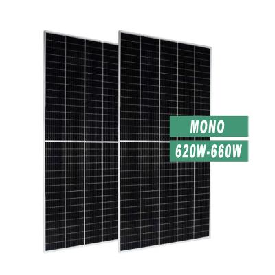 China Factory Generation Home Mono Solar Panel 620W-660W Half Cells PV Module Price Photovoltaic Solar Panel China for sale