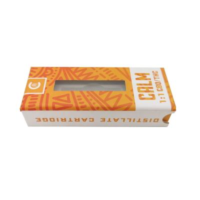 China Recyclable Custom Handmade Orange Drawer Gift Box With Transparent PVC Window for sale