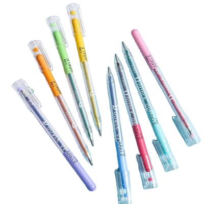 China 8pcs Glitter Color Gel Pen Shimmering Metallic Color 0.7mm Fine Point Gel Pen for sale