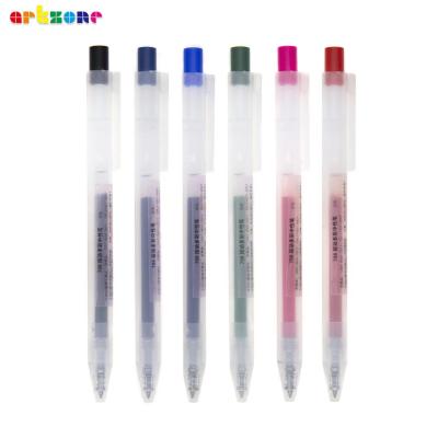 China ARTZONE Japanese style gel pen gel pen retractable black ink press sign 0.5mm normal fine tip for sale